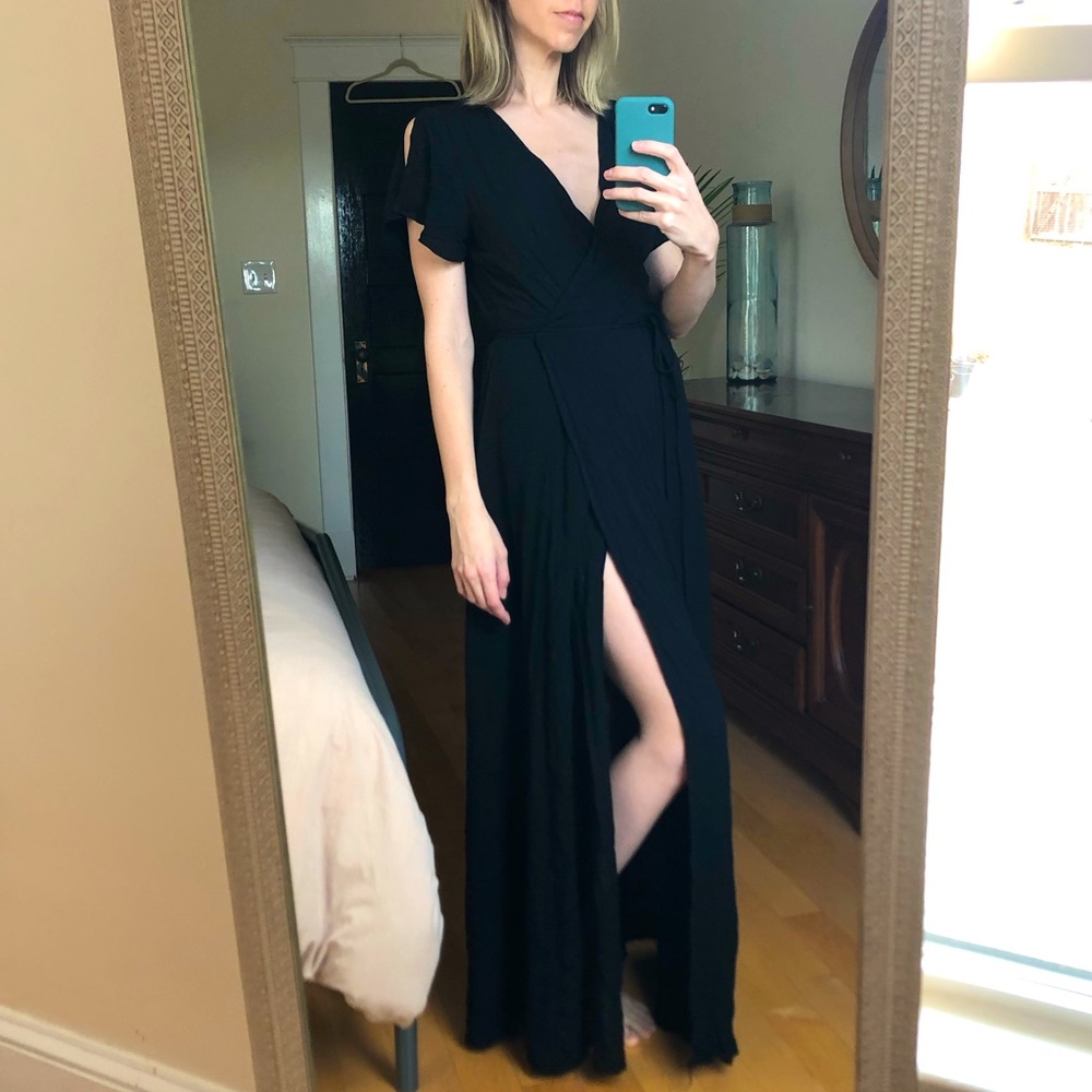 Lulu’s Black Wrap Dress